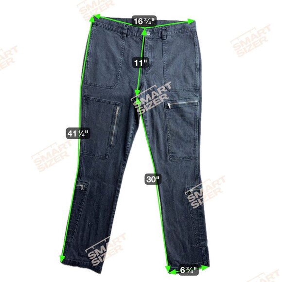 Ralph Lauren Womens Black Zippered Pocket Cargo Pants Size 10 Slim Stretch Vtg - Picture 2 of 6